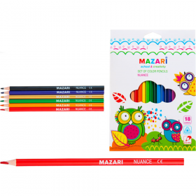 Набор цветных карандашей «Mazari» Nuance, М-6097-18, 18 цветов