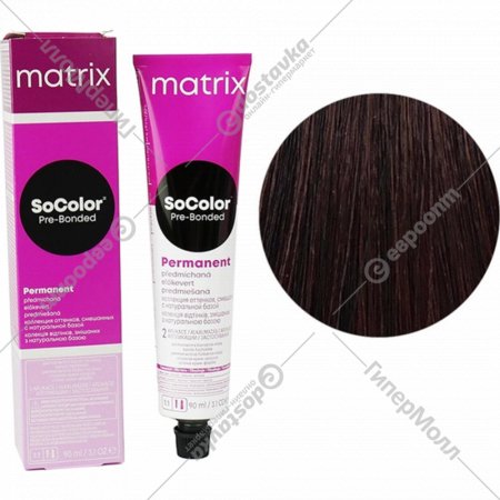 Крем-краска для волос «L'Oreal» Matrix SoColor Pre-Bonded, 4M, E3691600, 90 мл