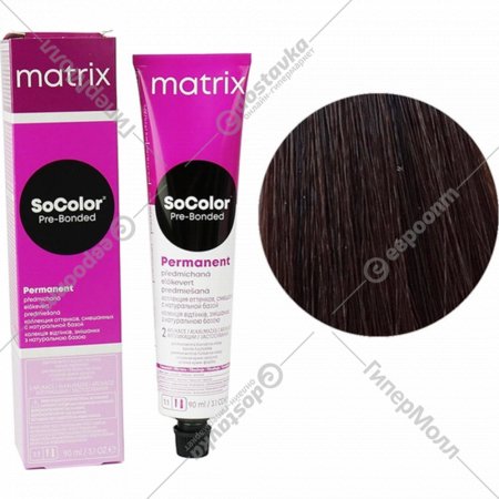 Крем-краска для волос «L'Oreal» Matrix SoColor Pre-Bonded, 5N, E3532701, 90 мл