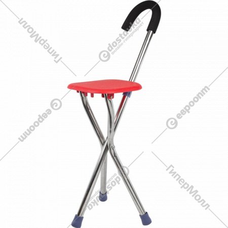 Трость-стул «WMC Tools» складная 3-х ногая, WMC-3L красный