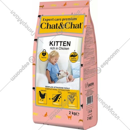 Корм для котят «Chat&Chat» Expert, 3647, с курицей, 2 кг