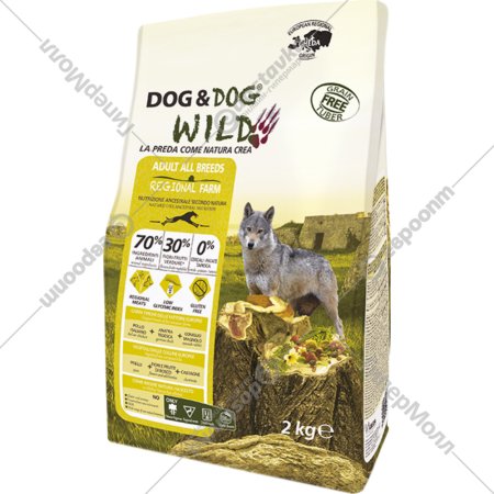 Корм для собак «Dog&Dog» Wild, 2321, курица, утка, кролик, 2 кг