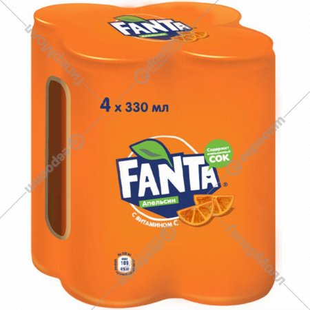 Напиток газированный «Fanta» апельсин, 4х330 мл