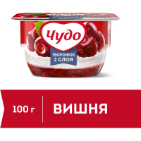 

Десерт твор"ТВОРОЖОК"(вишня,4.2%,ст)100г