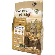 Корм для щенков «Dog&Dog» Wild, 2555, свинина, утка и лосось, 12 кг