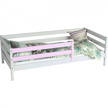 Кровать «Клик Мебель» Сева, 5109157, белый/розовый, 140х80 см