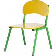 Стул детский «Фабрика Мебеля» Сема, 4719358, желтый/зеленый, 50.5х38.5х33.5 см