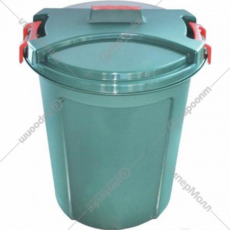 Бак для мусора «Эльфпласт» Геркулес, ЕР567, темно-зеленый, 45 л