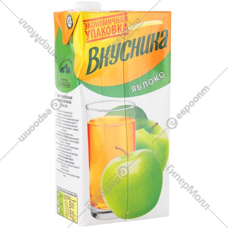 Напиток сокосодержащий негазированный «Вкусника» яблочный, 1.93 л