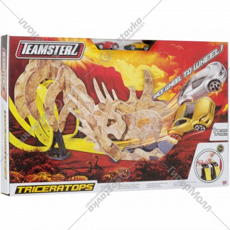 Автотрек игрушечный «Teamsterz» Динозавры, трек и 2 инерционные машинки, 3+, 1416082.00