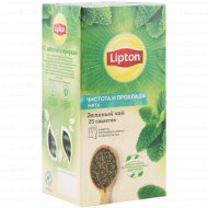 Чай зеленый «Lipton» mint, 25х1.4 г.