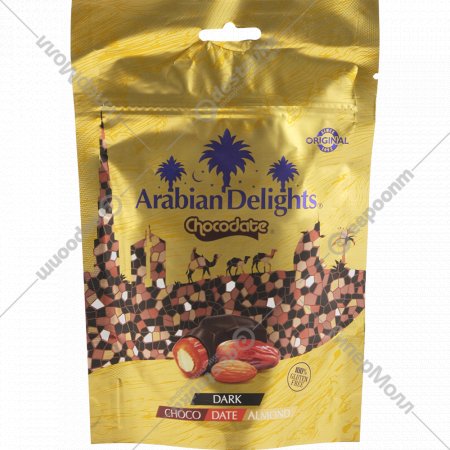 Финики с миндалем «Arabian Delights» в черном шоколаде, 90 г