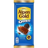 Шоколад молочный «Alpen Gold» Oreo, с начинкой со вкусом ванили и кусочками печенья, 85 г