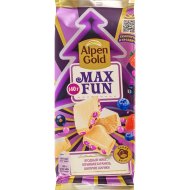 Шоколад белый «Alpen Gold» Max Fun, ягодный микс, 140 г