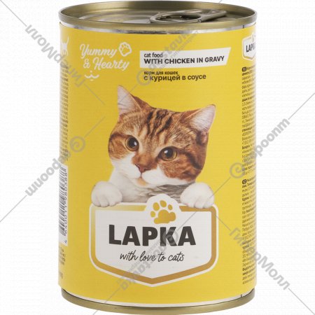 Корм для кошек «Lapka» с курицей, 415 г