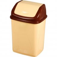 Ведро для мусора «Эльфпласт» Ромашка, ЕР463, бежево-коричневый, 35 л