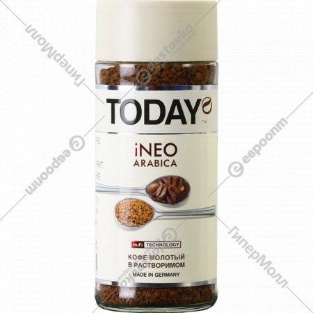 Кофе растворимый «Today» iNeo, с добавлением молотого, 95 г