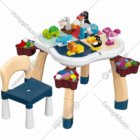 Развивающий игровой стол «Pituso» С конструктором + 1 стул, HW20088530