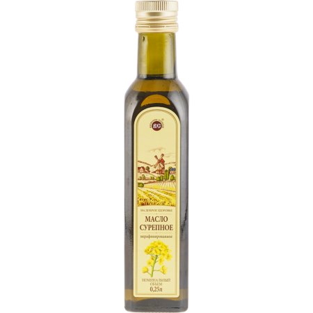 Масло сурепное Василева слобода нерафинированое, 0.25 л