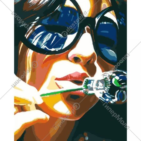 Картина по номерам «Menglei» Девушка в очках, VP94