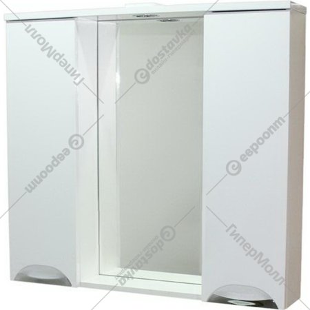 Шкаф для ванной «СанитаМебель» Эмили 101.900, белый, с зеркалом