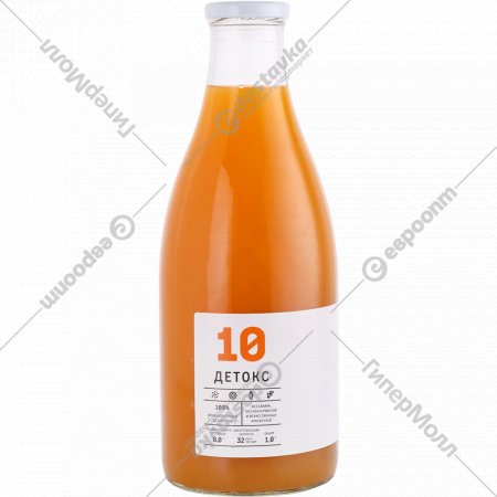 Сок «Детокс 10» облепихово-апельсиново-морковный с экстрактом имбиря, 1 л