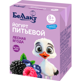 Йогурт пи­тье­вой «Бел­лак­т» дет­ский, лесная ягода, 2.6%, 210 г