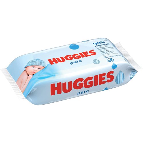 Влажные салфетки «Huggies» Pure, 56 шт