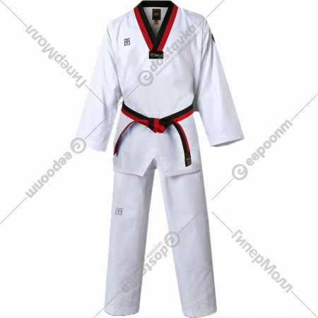 Кимоно для таэквондо «Mooto» WT MTX, белый, воротник черный/красный, размер 3/160, 14056