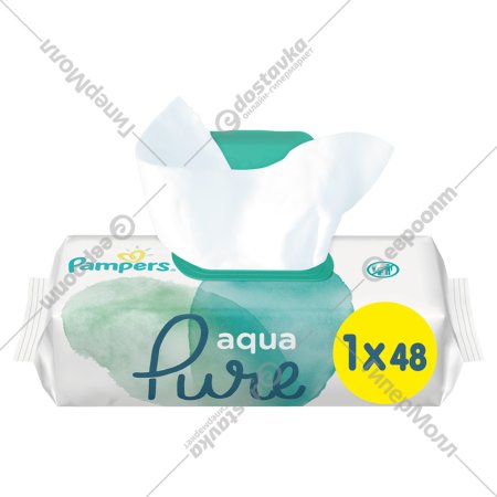 Детские влажные салфетки «Pampers» Aqua Pure, 48 шт
