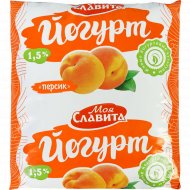 Йогурт питьевой «Моя Славита» персик, 1.5%, 500 г