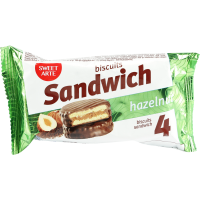 

Печенье сахарное"SANDWICH HAZELNUT" 100г