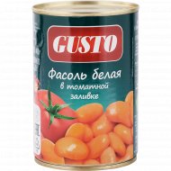 Фасоль консервированная «Gusto» белая, в томатной заливке, 400 г