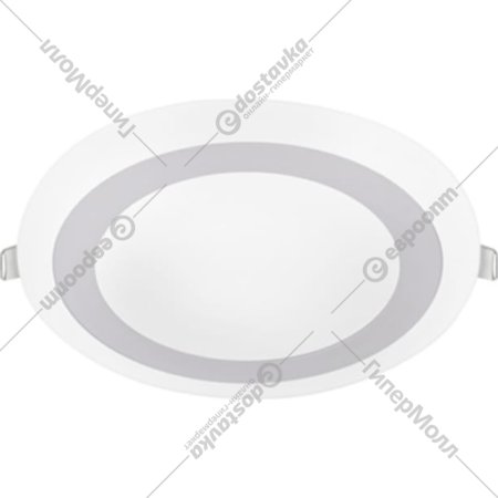 Панель светодиодная встраиваемая круглая «In Home» RLP-BL, 16Вт, 230В, 4000К, 960Лм, 195 мм, с подсветкой, белый, IP20