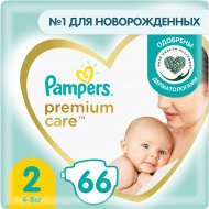 Подгузники «Pampers» Premium Care, Размер 2, 4-8 кг, 66 шт