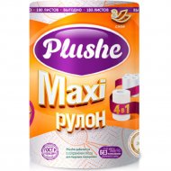 Полотенца бумажные «Plushe» Maxi, с цветным тиснением, двухслойные, 1 рулон