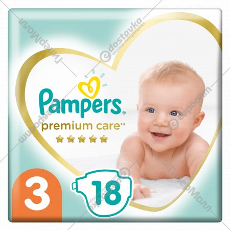 Подгузники детские «Pampers» Premium Care, размер 3, 6-10 кг, 18 шт