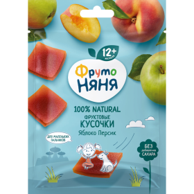 Фруктовые кусочки «Фруто Няня» яблоко, персик, 53г