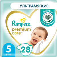 

Подгуз."PAMPERS"(pr.care,11+кг,р5,28шт)