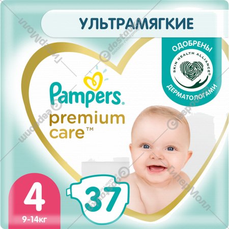 Подгузники «Pampers» Premium Care Размер 4, 9-14 кг, 37 шт