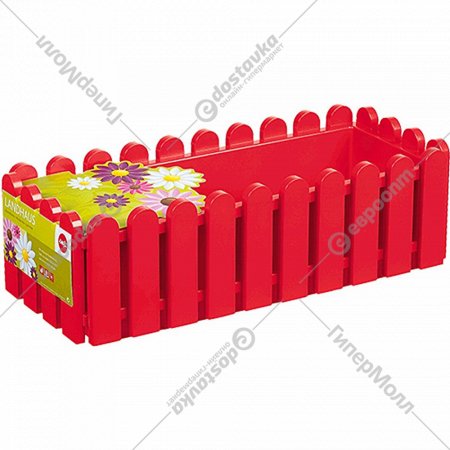 Ящик для цветов «Emsa» Landhaus, красный, 512595, 50х20х16 см