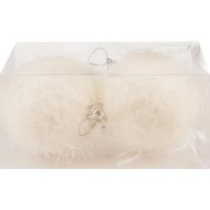 Набор новогодних шаров Ausini V5074, белый, 10 см, 2 шт