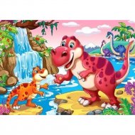Алмазная мозаика «Рыжий кот» Дружные динозавры, AC17024