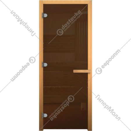 Дверь «Везувий» стеклянная, осина, бронза матовая, 1800х800 мм