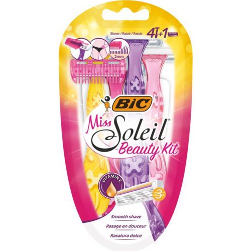Одноразовые бритвы «BIС» Miss Soleil Beauty Kit, 4 шт