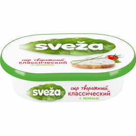 Сыр тво­рож­ный «SVEZA» с зе­ле­нью, 60%, 150 г