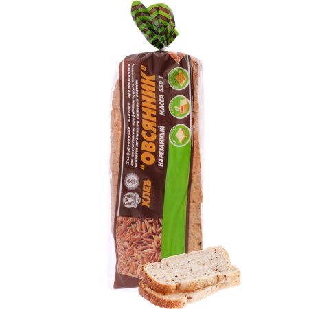 Хлеб Овсянник упакованный, нарезанный, 550 г