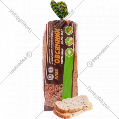 Хлеб «Овсянник» упакованный, нарезанный, 550 г