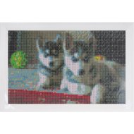 Алмазная живопись «Darvish» Два щенка, DV-9516-20, 20х30 см