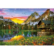 Алмазная живопись «Darvish» Дома у озера, DV-9516-4, 20х30 см